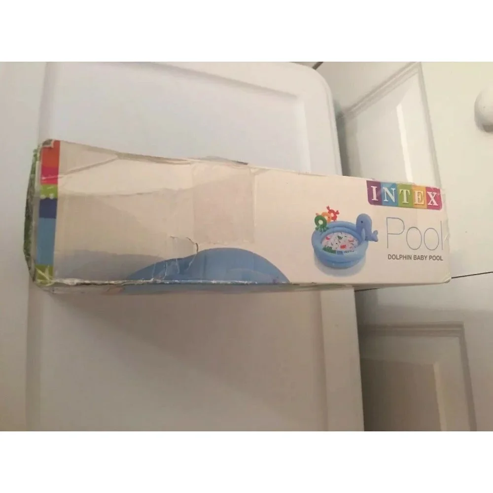 New Intex Dolphin Inflatable Pool with Colorful Rings for Babies and‎ Toddlers